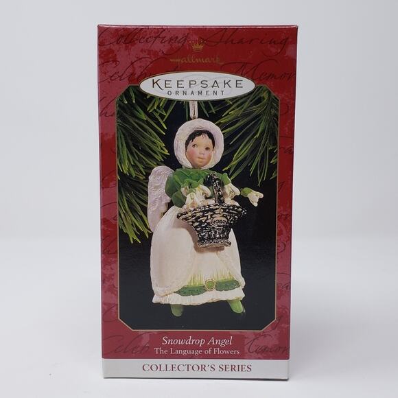 1997 Hallmark Snowdrop Angel Handcrafted Keepsake Holiday Christmas ornament. - Picture 1 of 8